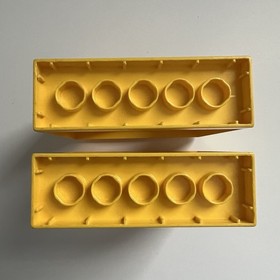 2 Lego Duplo 31191 Yellow Ball Tube Exit Brick 2 x 6 x 5 Round Doorway 9089 9087