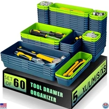 Tool Box Organizer Tray for Rolling Tool Chest - 60PCS Storage Solution