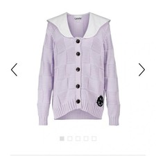 GANNI Cotton-blend knit cardigan size M