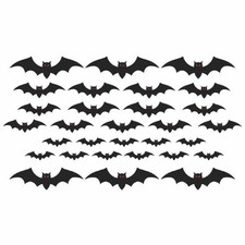 Bats Vampire Cemetery Haunted House Halloween Party Wall Decoration Cutouts