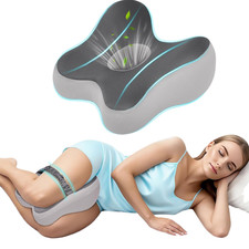 Knee Pillow for Side Sleepers Memory Foam Sciatica Pain Relief Leg Pillow