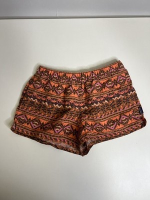 Patagonia Barely Baggies Women s M Print Shorts Multicolor Geometric Inseam 2 