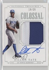 2015 Panini National Treasures College 19/25 Dillon Tate #DT Auto 9pp