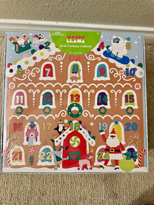 Mondo Llama 25-in-1 Christmas Craft Kit Advent Calendar Kids Santa House
