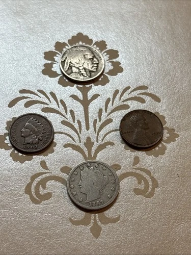 U.S. Coin Lot! Indian Head Cent Wheat Penny Liberty V & Buffalo Nickel. FREE S&H