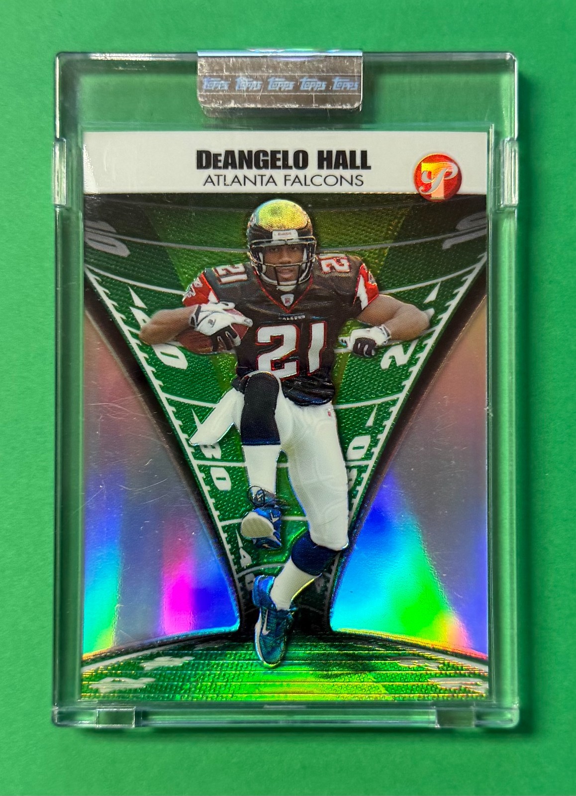 2004 TOPPS PRISTINE DEANGELO HALL REFRACTOR 84/99 FALCONS UNCIRCULATED