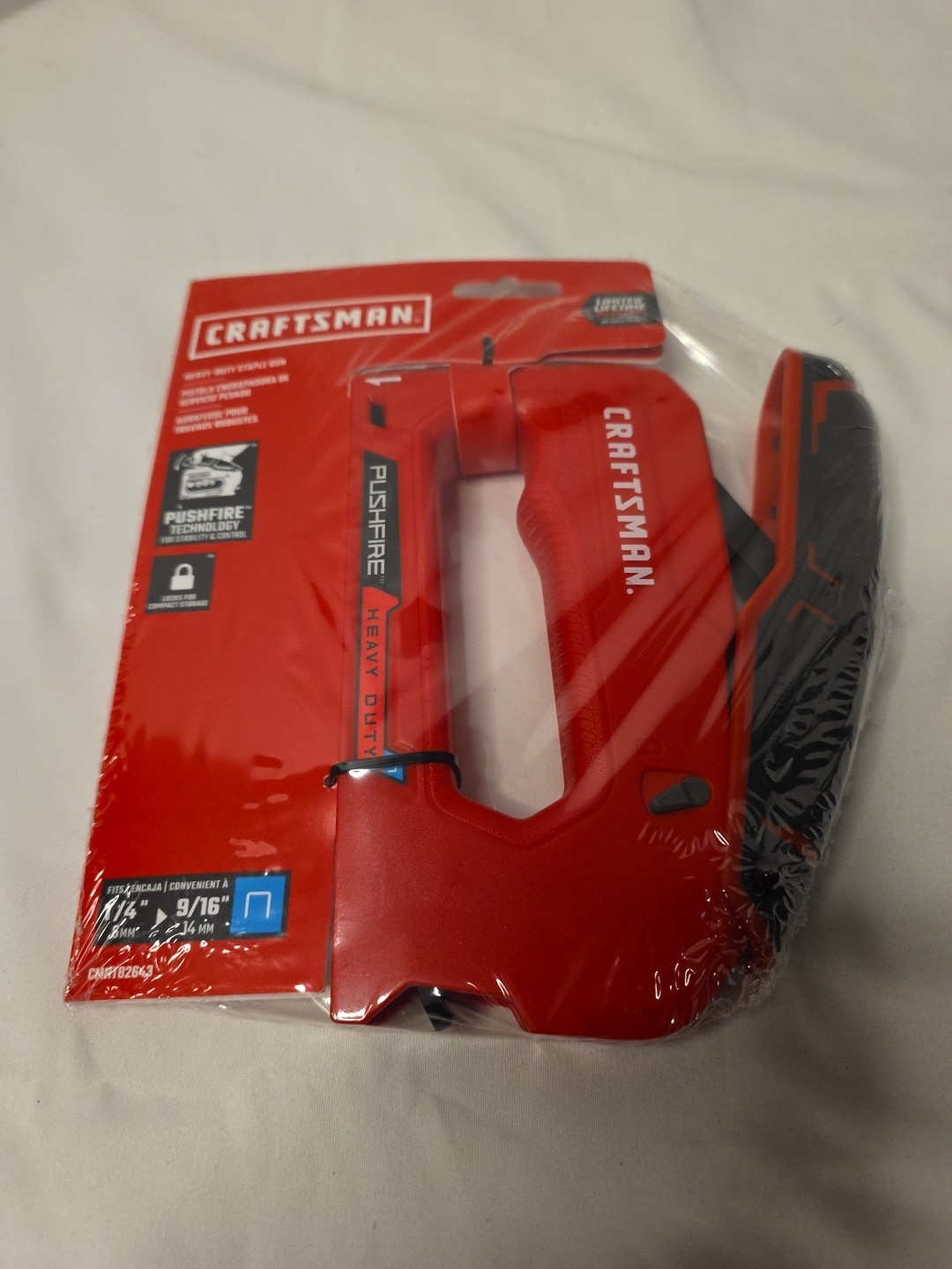 CRAFTSMAN Heavy Duty Staple Gun CMHT82643 Pushfire Heavy Duty Brand New Sealed 