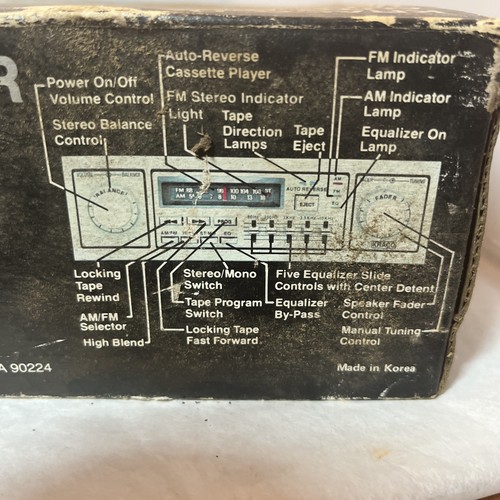 Vintage Kraco Dashmaster Cassette Player AM/FM Radio KGE-803 W/ Equalizer - Picture 12 of 14
