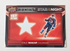 2021-22 Upper Deck Credentials Hockey 1st Star Of The Night #1S-9 Cale Makar 