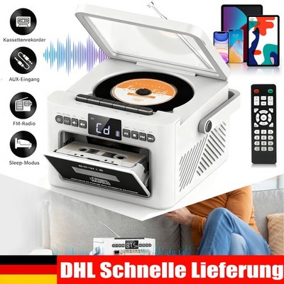 Bluetooth CD-Player mit Kassette AM/FM Radio USB Anschluss Kassettenrekorder