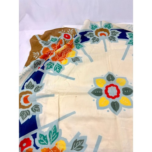 VTG 7 pc Soft Blue Floral - Bath Hand Towels Tablecloth Linen Retro Home Decor - Picture 8 of 12