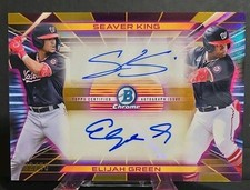 2024 Bowman Draft - Prospect Dual Autographs Elijah Green, Seaver King Gold /50