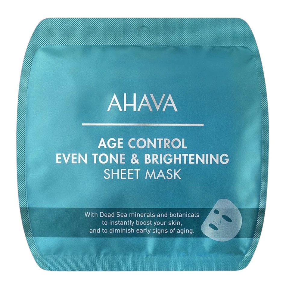 2 x AHAVA Sheet Masks Age Control Even & Tone Or Beauty Before Age Face Masks - Image 4 of 4