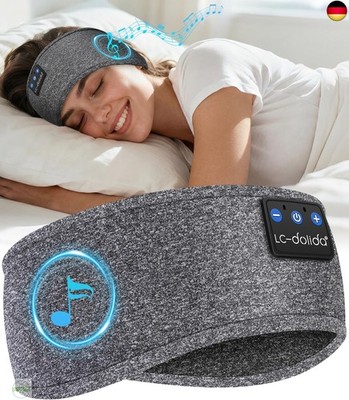 LC-dolida Schlafkopfhörer Bluetooth Stirnband Kopfhörer,Ultraweiche Kopfhörer zu