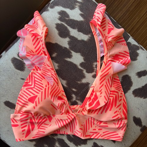 Aerie Palm Leaf Print S/M Triangle 2 Piece Bikini High Rise Cheeky Bathing Suit - Bild 2 von 6