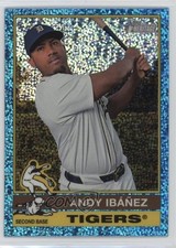2025 Topps Heritage Chrome Light Blue Sparkle Refractor Andy Ibanez Ibáñez 06l3
