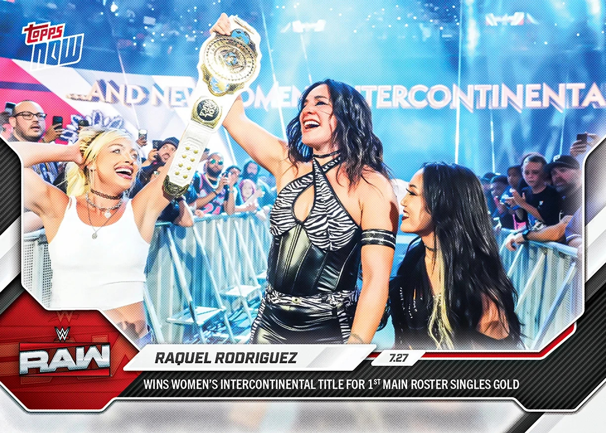 2026 Topps Now WWE #74 Raquel Rodriguez Liv Morgan Roxanne Perez RAW PRESALE