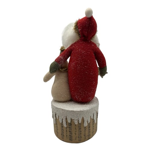 Bethany Lowe Dee Foust Santa & Snowman Figure Snow & Sheet Music Base Christmas - Picture 4 of 6