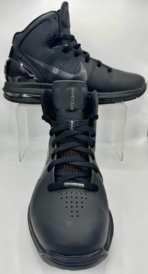 Rare Nike Air Max 360 Hyperdunk 2010 Flywire Triple Black Men Size 10 407649-003