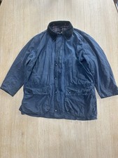 Barbour Border Waxed Rain Coat Navy Corduroy ...