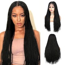 Micro Twist Braids Lace Front Wigs for Black Women Braided Full Wigs Baby Hair