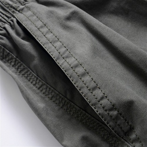 Men Loose Cargo Pants Combat Baggy Fishing Trousers Elastic Waist Work Wear - Picture 4 of 8