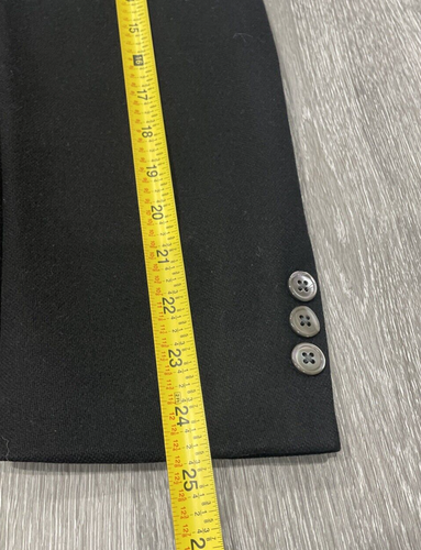 Saks Fifth Avenue schwarz Wolle Kaschmir Luxus Designer USA Sport Blazer Herren 42R - Bild 6 von 11