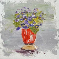 Beautiful Oil Painting. Original. Signed. Bouquet of flowers. Impressionist Art