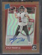 KYLE TRASK 2021 PANINI DONRUSS OPTIC BRONZE HOLO PRIZM RATED ROOKIE AUTO RC #209