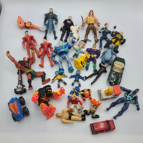 Large Lot of Vintage Action Figures Toy Die Cast Marvel Star Wars Mighty Max