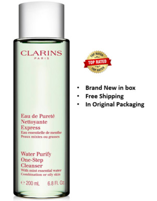 CLARINS Water purify 1 step cleanser with mint combo to oily skin 6.8 fl oz