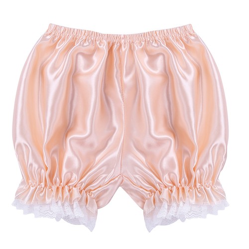 Damen Satin Spitze Höschen Rüschen Pettipants Unterhose halber Slip kurze Shorts Hot Pant - Bild 18 von 66