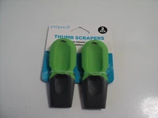 Prepara 2 Pack Pan Thumb Scraper, Green Brand New