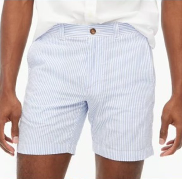 J Crew Shorts Gramercy Chino Mens 29 Blue Candy Stripe Nautical Preppy Beach 8