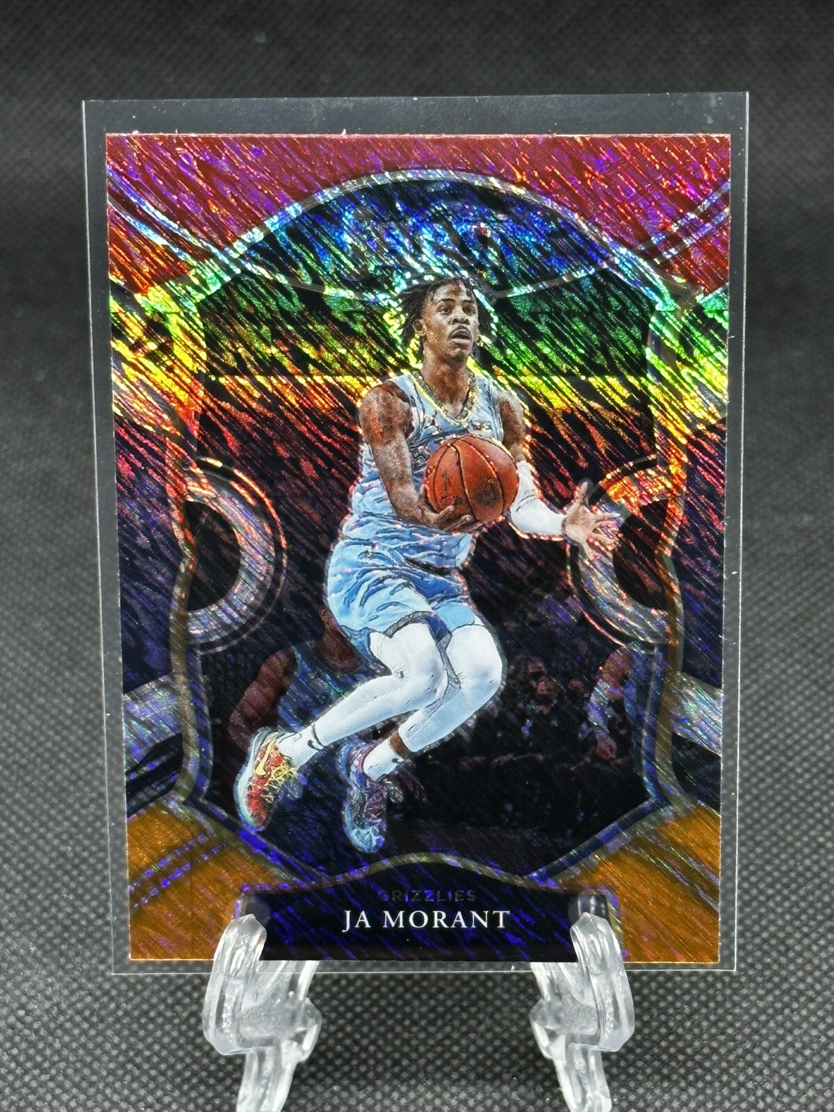 2020-21 Select Ja Morant Concourse Red White Orange Shimmer Prizm #60 Grizzlies