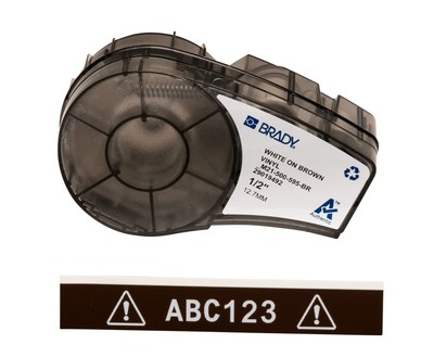 Brady Authentic M21-500-595-BR All-Weather Vinyl Label for Indoor/Outdoor ID Lab