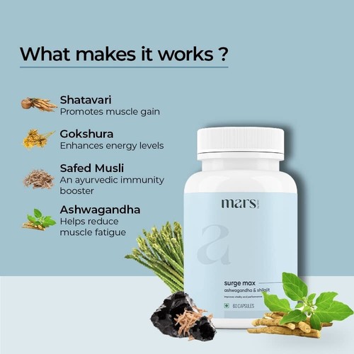 Mars by GHC Surge Max For men Help Maintain Overall Health & Stamina 120 Caps - Picture 6 of 12