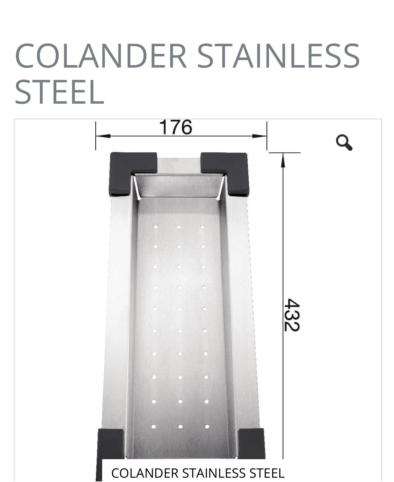 Blanco Colander Stainless Steel 514542