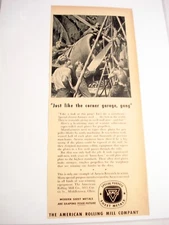 1943 Ad World War II The American Rolling Mill Company, Middletown, Ohio