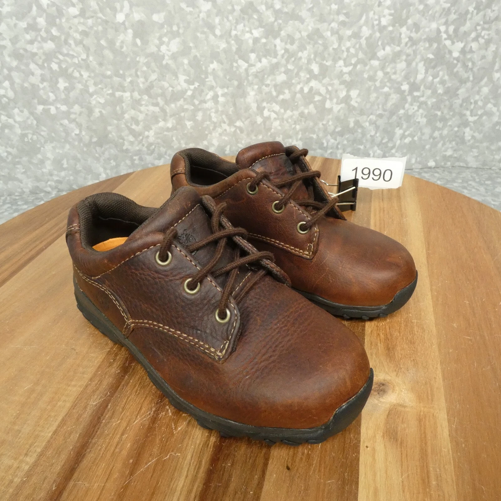 Scarpe Timberland bambini 11 5 marroni in pelle stringate Oxford casual 83812M