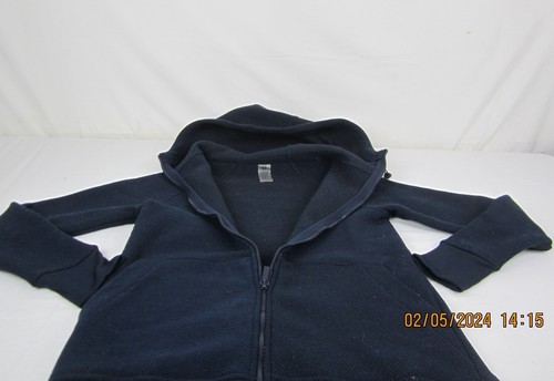 Mono B Women's Waffle Knit Full Zip Hoodie Blue Size S - Picture 7 of 15