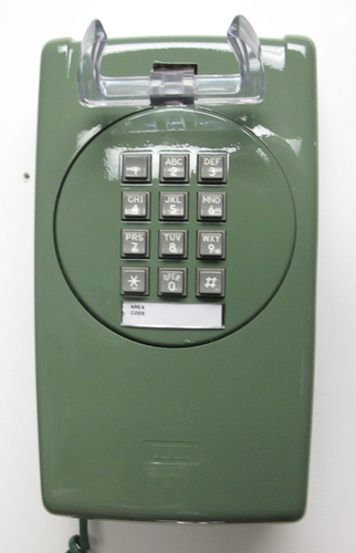 Teléfono de pared Moss Green 3554 - Restauración completa - Imagen 2 de 3