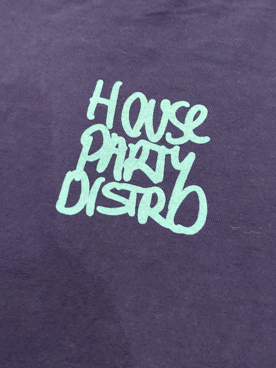 House Party Distro Long Sleeve Shirt Navy Blue size Medium House Party Distro Long Sleeve Shirt Navy Blue size Medium