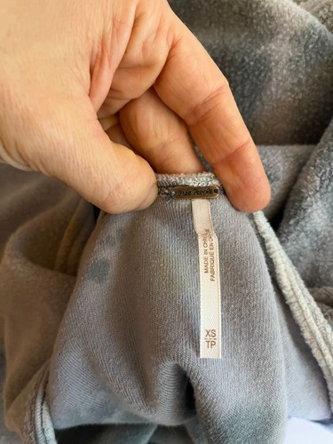 Free People Size XS Oversized Fleece Pullover Sweater Tie Dye Grey - Picture 2 of 13