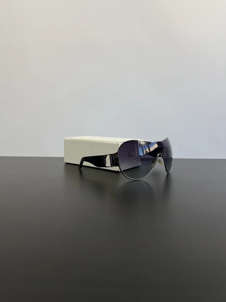 Christian Dior Vintage "I Love Dior 1" Mask Wrap Sunglasses Blue Code RQB2R 125 - Image 2 of 4