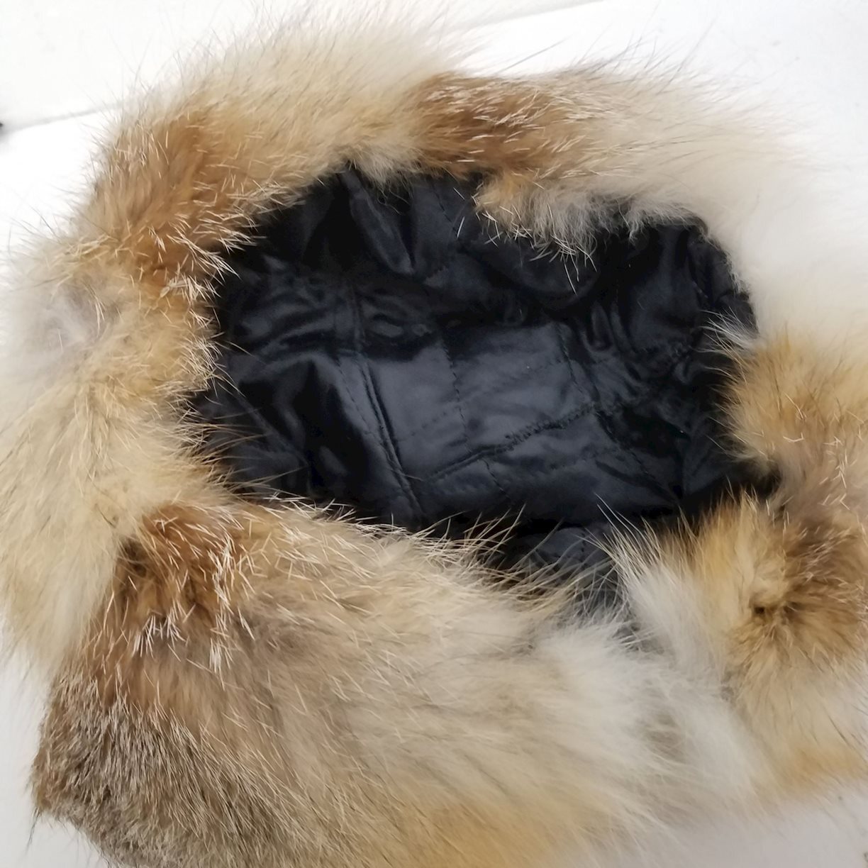 Leather & Fox Fur Trapper Hat eBay