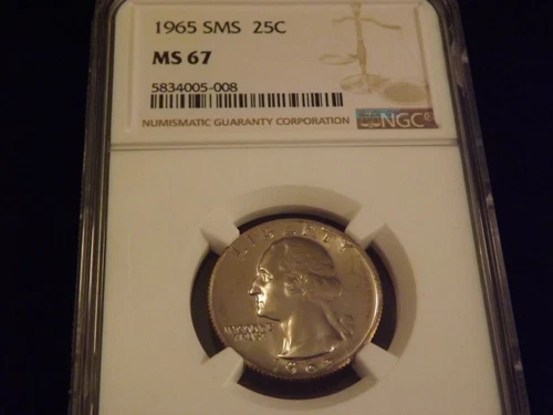 1966    25C      Washington Quarter        NGC   MS  67 