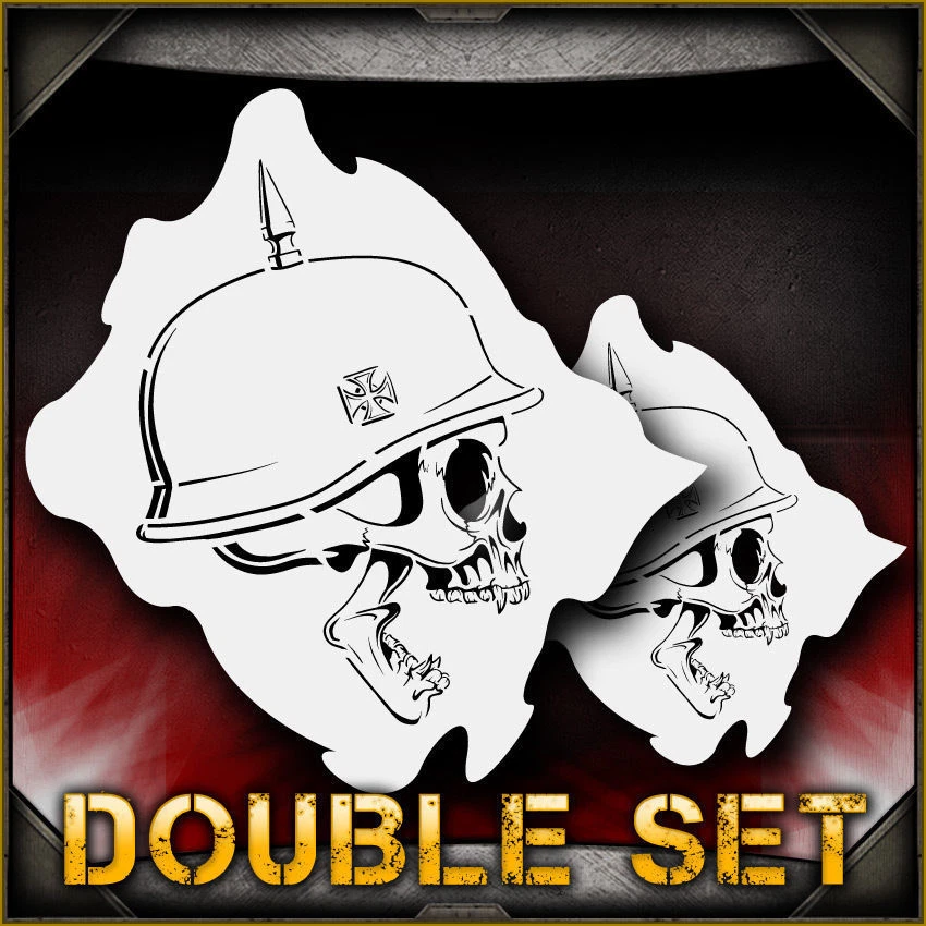 AIRSICK STENCILS Skull 33-b Airbrush Stencil Template Paint Airsick