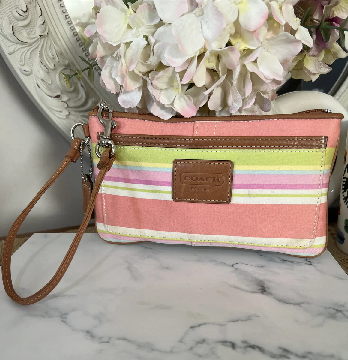 Coach watercolor wristlet Clearance