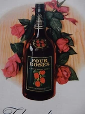 WW2 FOUR ROSES WHISKY  WHISKIES ADVERT --   FANTASTIC ESQUIRE PAGE  VGC 1941  bB
